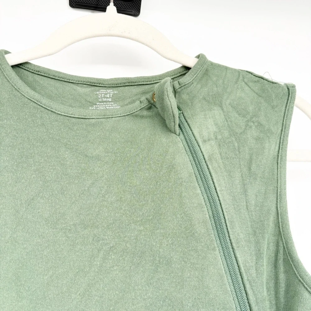 PurComfy Toddler Forest Green Bamboo Silky Soft Dreamy Sleep Sack 2T-4T 0.5 TOG